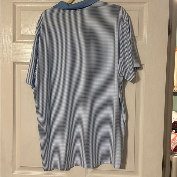 Nike Men's Light Blue Striped Polo - Picture 4 of 4